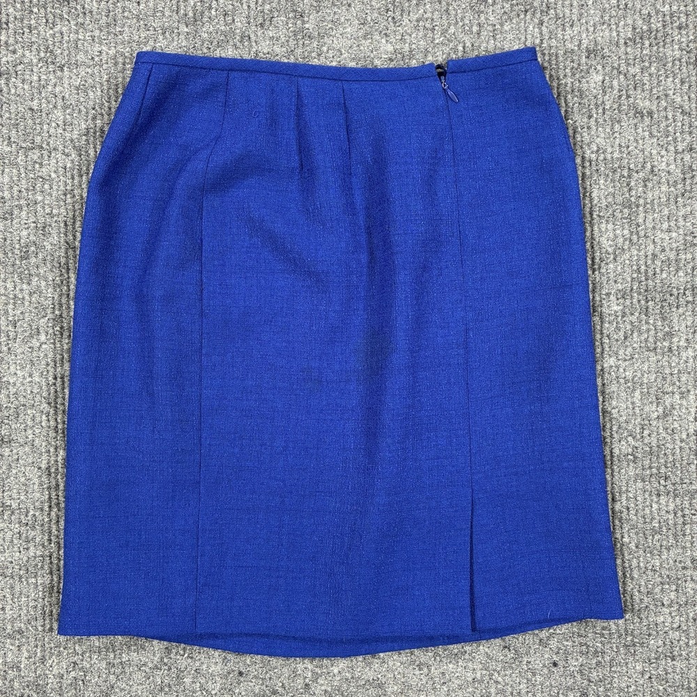 Le Suit Petite Womens 8P Royal Blue Career Pencil Skirt Lined Office Business - Picture 2 of 9
